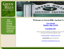 Tablet Screenshot of greenhillsauction.com